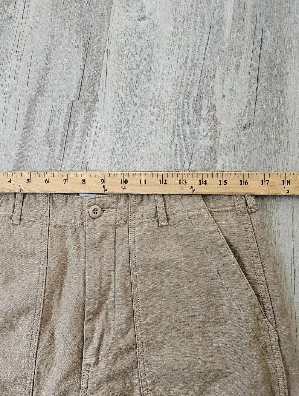 Tellason Men's Tan Straight Workwear Utility Fatigue Pants 33 Made In Italy